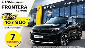 Opel Frontera w HADM Gramatowski - siedem miejsc, hybryda i spora obniżka ceny Opel Frontera w HADM Gramatowski - siedem miejsc, hybryda i spora obniżka ceny