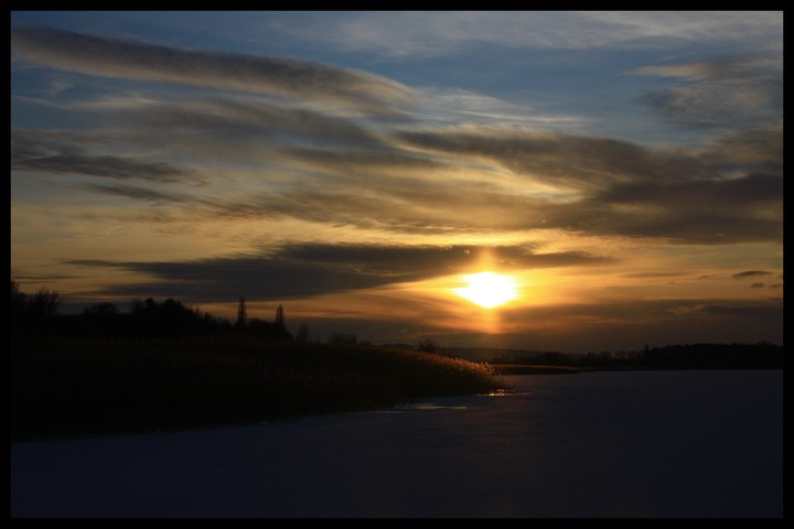 Zachód słońca nad Tolkmickiem.