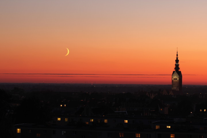 Zachód słońca nad Elblągiem (Październik 2011)