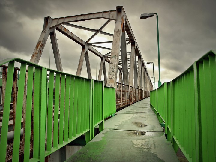 "Brat i Siostra" - żelazny most i zielona kładka