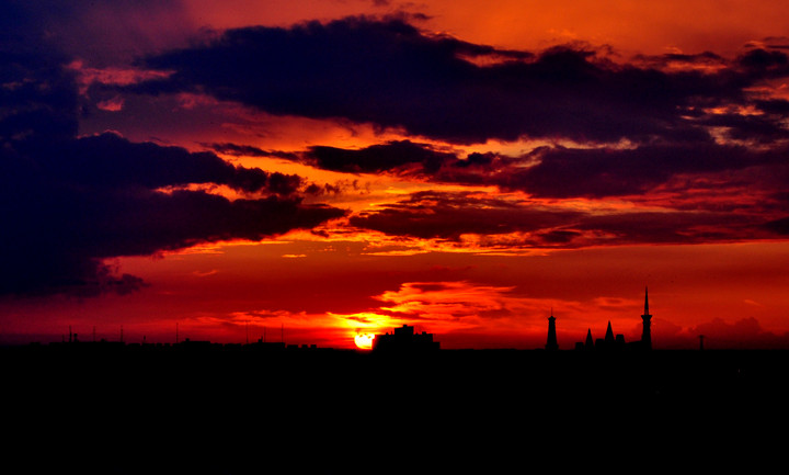 Elbląg o zachodzie słońca. (Wrzesień 2012)