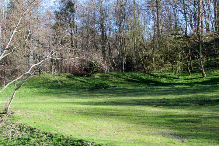 Park Dolinka w Elblągu - nieśmiało wkracza wiosna