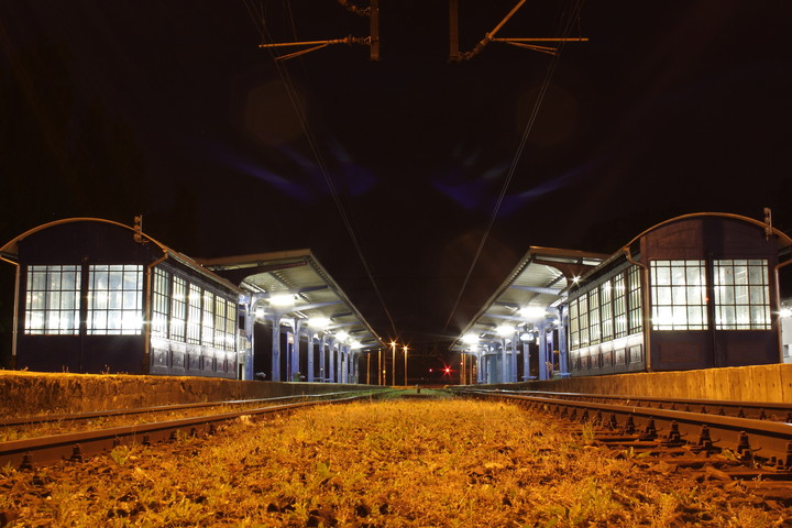 Moje miasto nocą - dworzec