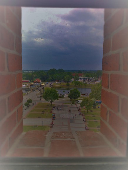 Widok z okna na stare miasto