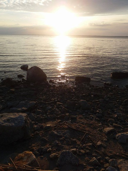 Zachód słońca w Kadynach - "dzika plaża"