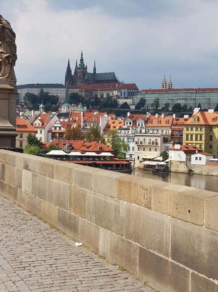 Praga  z Mostu Karola (Sierpień 2018)