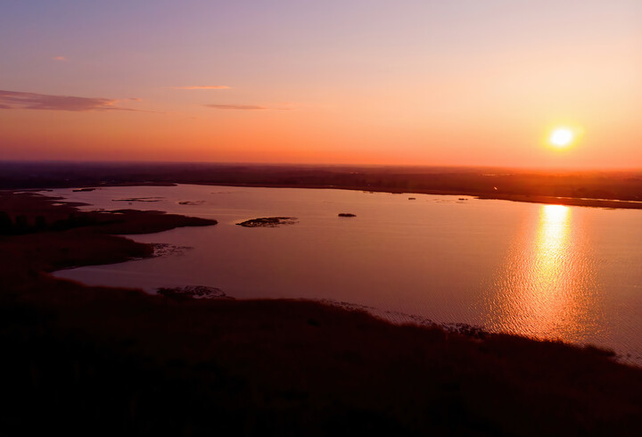 Zachód słońca nad Zatoką Elbląską (Kwiecień 2021)
