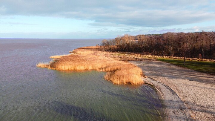 plaża w Tolkmicku widziana z drona