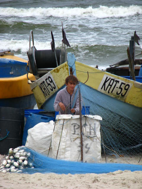 My na wczasach,a rybacy w pracy... (Sierpień 2008)