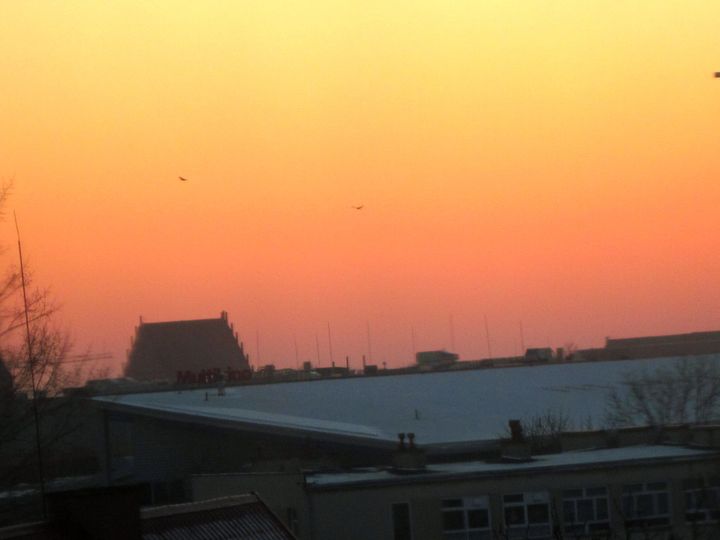 Widok z mojego okna o zachodzie słońca.
Elbląg o zachodzie słońca, widok z ulicy Uroczej.