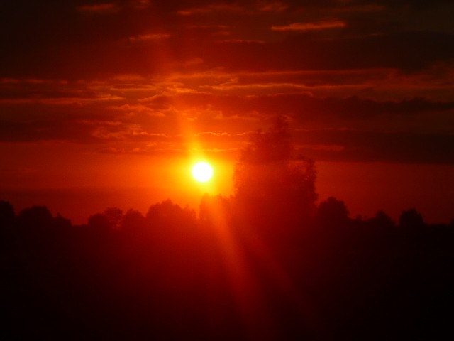 Zachód słońca w okolicach Elbląga