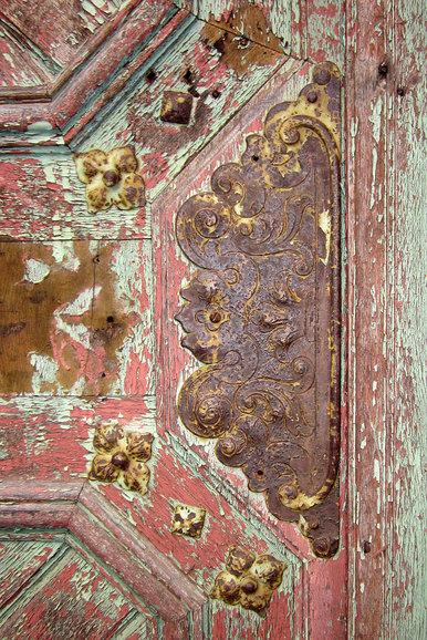 Fragment drzwi pałacu w Jankowie (Grudzień 2011)