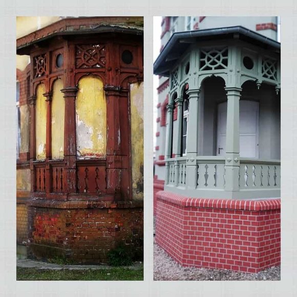 Fragment Hotelu Elbing-przed i po remoncie (Styczeń 2020)