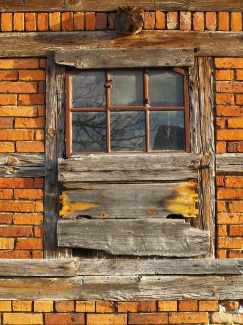 Stara stajnia - fragment (2) - Wieś Krzyżewo (Styczeń 2010)