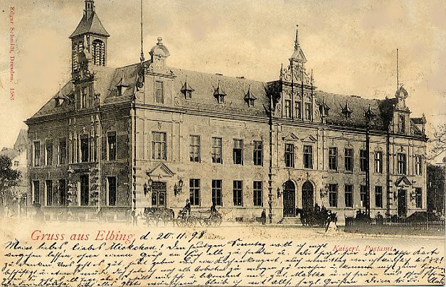 Elbląg, Budynek Poczty przed wojną. To od niej wzięła się nazwa Poststrasse, dziś ul. Pocztowa.
