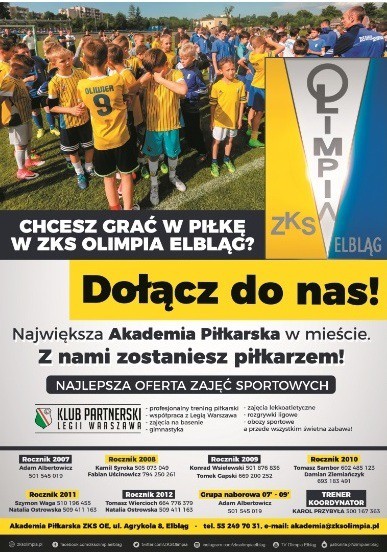 Elbląg, Chcesz zostać piłkarzem? Elbląg, Chcesz zostać piłkarzem?