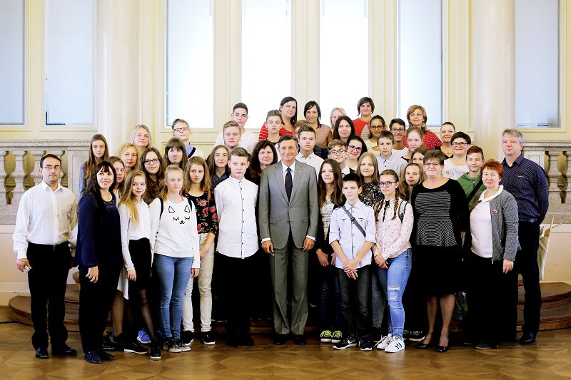 Elbląg, Uczniowie SP 23 odwiedzili prezydenta Słowenii