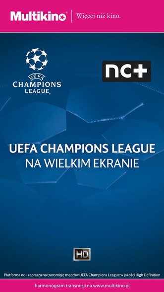 Elbląg, Ćwierćfinały Ligi Mistrzów UEFA na wielkim ekranie w Multikinie Elbląg, Ćwierćfinały Ligi Mistrzów UEFA na wielkim ekranie w Multikinie