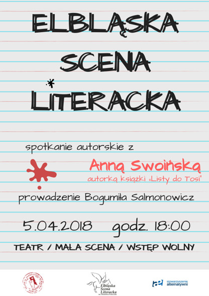 Elbląg, Spotkanie autorskie z Anną Swoińską Elbląg, Spotkanie autorskie z Anną Swoińską