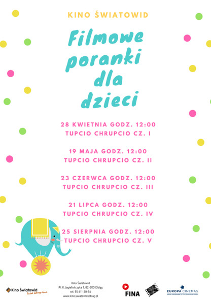 Elbląg, Filmowe Poranki w kinie Światowid Elbląg, Filmowe Poranki w kinie Światowid