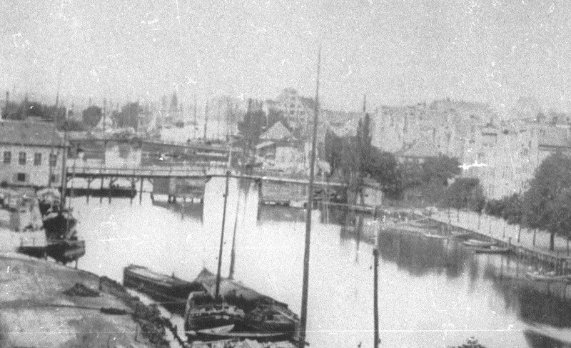 Elbląg, Most Wysoki przed pożarem, który wybuchł w 1917 r.