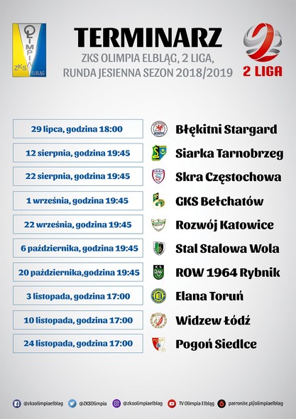 Elbląg, Sprawdź, kiedy gra Olimpia Elbląg, Sprawdź, kiedy gra Olimpia