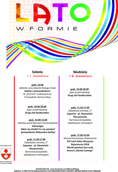 Elbląg, Weekend z Latem w formie Elbląg, Weekend z Latem w formie