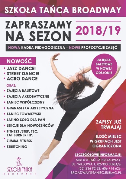 Elbląg, 13. sezon w Szkole Tańca Broadway Elbląg, 13. sezon w Szkole Tańca Broadway
