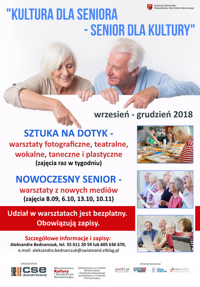Elbląg, Są jeszcze pojedyncze miejsca na warsztaty dla seniorów Elbląg, Są jeszcze pojedyncze miejsca na warsztaty dla seniorów