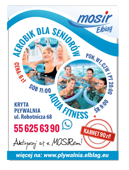 Elbląg, MOSiR zaprasza na niedzielny aqua fitness Elbląg, MOSiR zaprasza na niedzielny aqua fitness