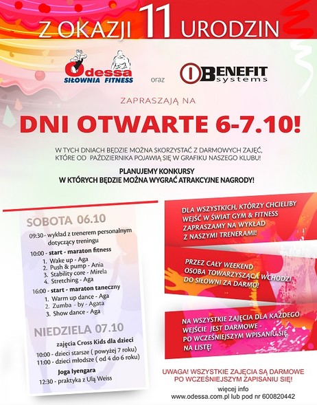 Przyjdź na Drzwi Otwarte do siłowni Odessa! Przyjdź na Drzwi Otwarte do siłowni Odessa!