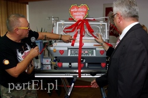Elbląg, Jerzy Owsiak podczas wizyty w szpitalu wojewódzkim w 2010 roku Elbląg, Jerzy Owsiak podczas wizyty w szpitalu wojewódzkim w 2010 roku