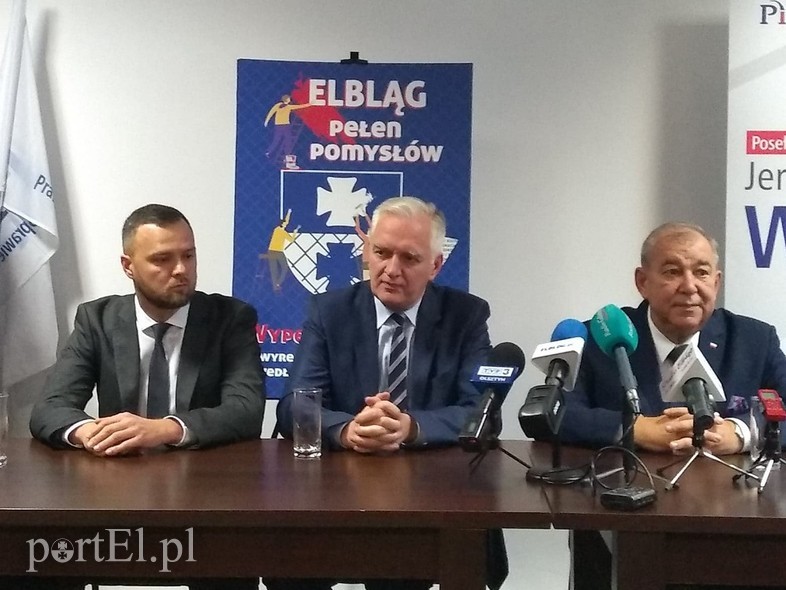 Elbląg, Od lewej: Piotr Opaczewski, Jarosław Gowin i Jerzy Wilk Elbląg, Od lewej: Piotr Opaczewski, Jarosław Gowin i Jerzy Wilk