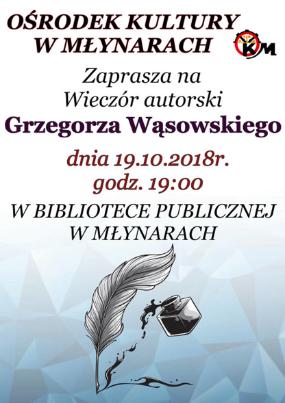 Elbląg, Wieczór autorski Grzegorza Wąsowskiego Elbląg, Wieczór autorski Grzegorza Wąsowskiego