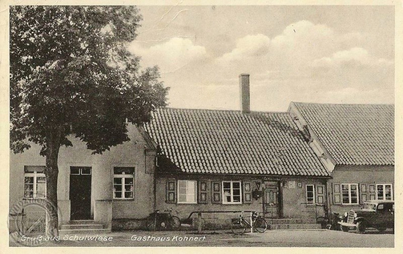 Elbląg, Wieś Jarzębina przed wojną, na pierwszym planie gospoda (zdjęcie pochodzi ze strony kwidzynopedia.pl)