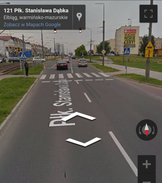 Elbląg, Zdjęcie pochodzi z Google Street View