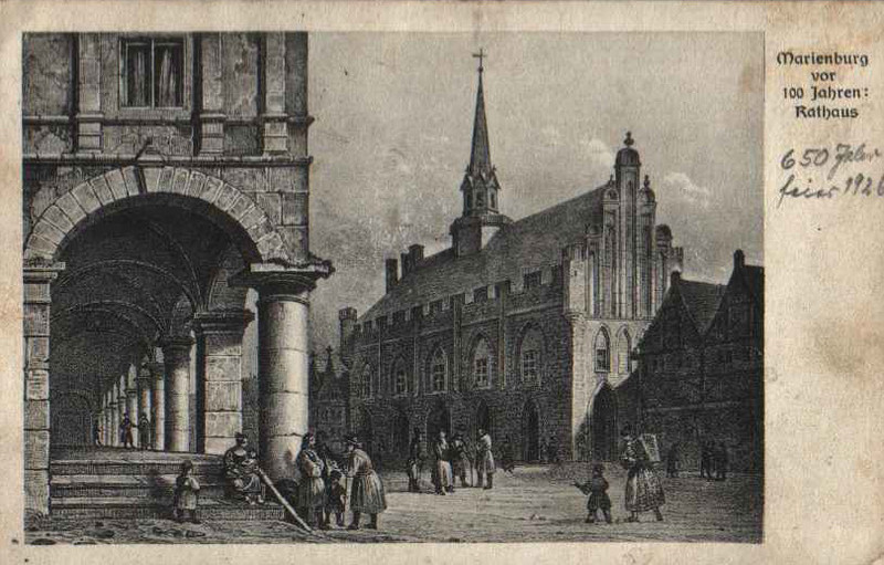 Elbląg, Ratusz i rynek w Malborku przed wojną