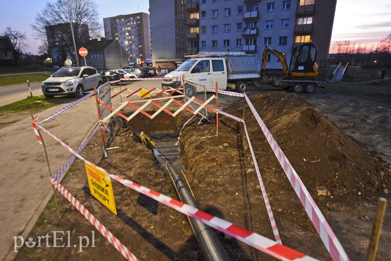 Elbląg, Awaria podczas odwiertu przy ul. Kościuszki Elbląg, Awaria podczas odwiertu przy ul. Kościuszki