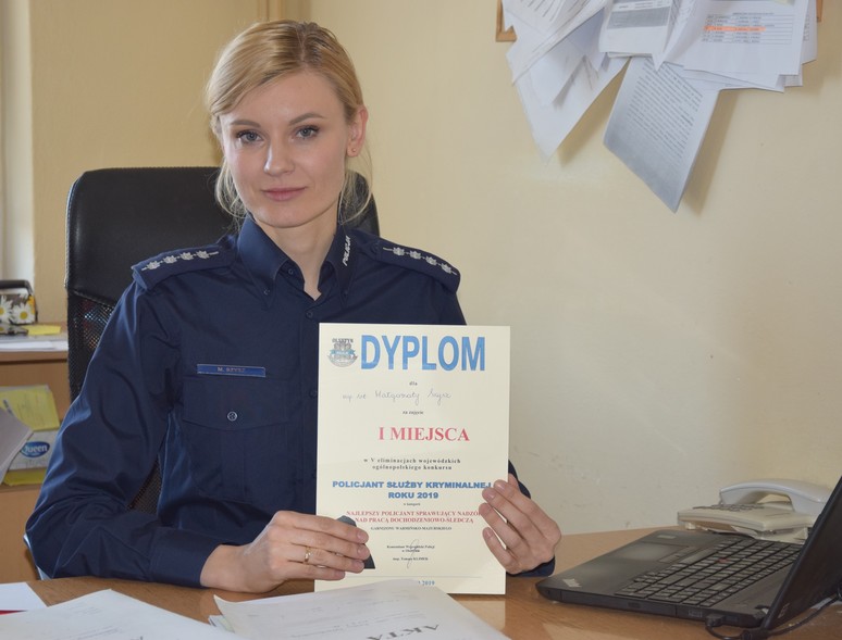 Elbląg, Asp. szt. Małgorzata Szysz na co dzień pracuje w Wydziale Kryminalnym KMP w Elblągu Elbląg, Asp. szt. Małgorzata Szysz na co dzień pracuje w Wydziale Kryminalnym KMP w Elblągu