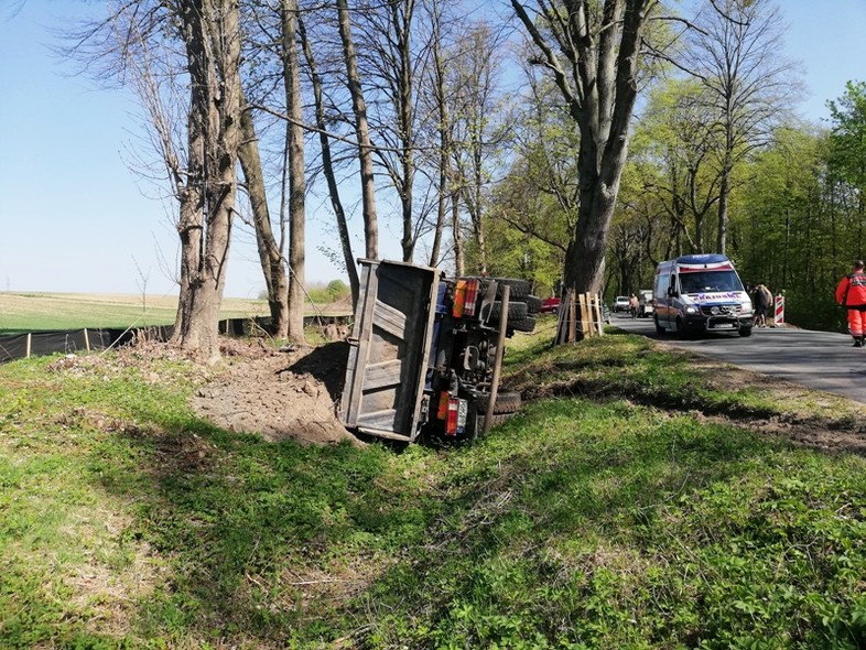 Elbląg, Ciężarówka w rowie w Narusie