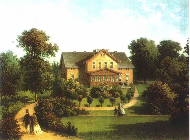 Elbląg, Pałac w Drulitach i park przed wojną