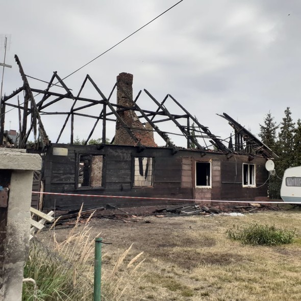 Elbląg, Pożar niemal całkowicie strawił drewniany dom