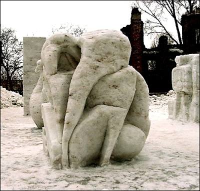 Elbląg, Festiwal rzeźby w śniegu jest jedną z najchętniej odwiedzanych imprez kulturalnych w Elblągu