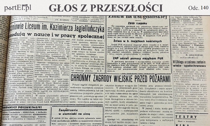 Elbląg, Głos Wybrzeża, nr 186. 1950 r.