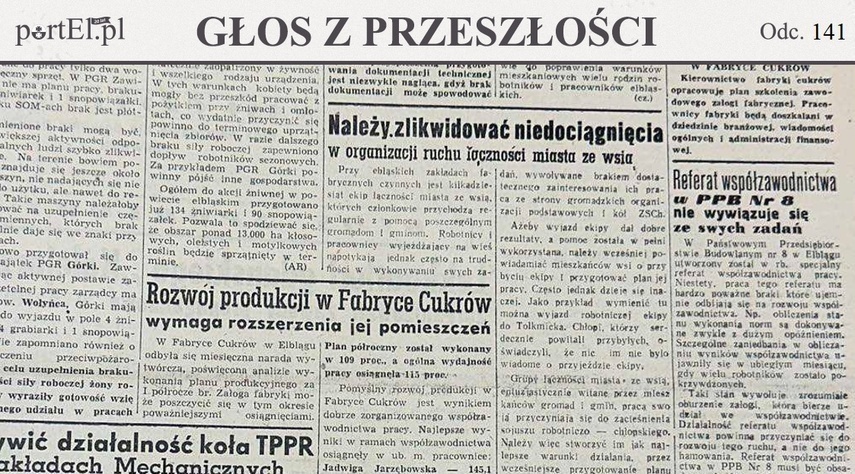 Elbląg, Głos Wybrzeża, nr 190, 1950 r.