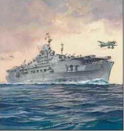 Elbląg, Niemiecki plakat propagandowy przedstawiający okręt.