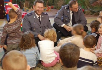 Elbląg, Z wizyty policjantów cieszyły się przedszkolaki, ale humor dopisywał również stróżom prawa