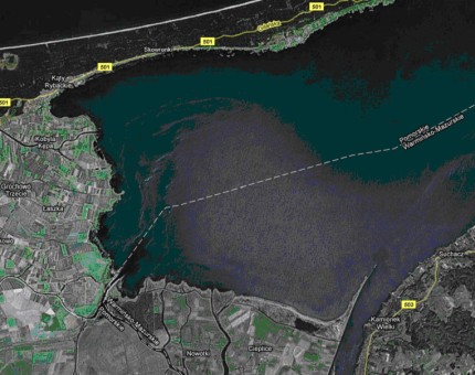 Elbląg, Zdjęcie Zalewu z satelity. Elbląg, Zdjęcie Zalewu z satelity.