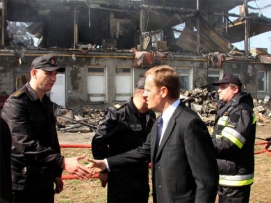 Elbląg, Premier deklaruje pomoc poszkodowanym w pożarze.