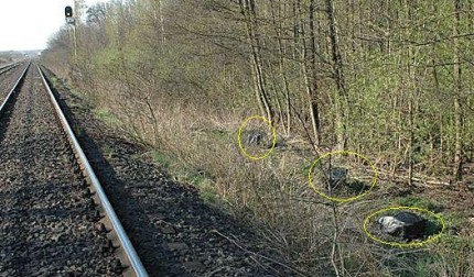 Elbląg, Papierosy ukryte przy torach Elbląg, Papierosy ukryte przy torach